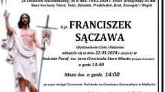 Zmarł Franciszek Sączawa. Miał 88 lat.