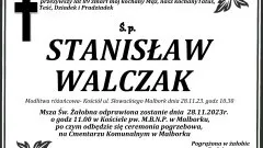 Zmarł Stanisław Walczak. Żył 89 lat.