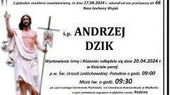 Zmarł Andrzej Dzik. Miał 66 lat.