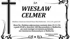 Zmarł Wiesław Celmer. Żył 65 lat.