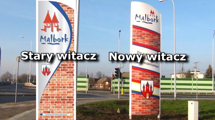 Nowe witacze, witają wszystkich przy wjeździe do Malborka – 22.12.2016