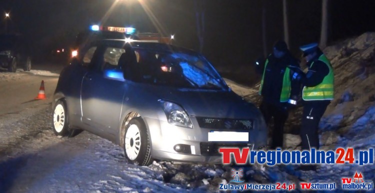 Gm. Sztum: Dachowanie samochodu osobowego w Pietrzwałdzie. Pasażerka poniosła śmierć na miejscu – 10.01.2017