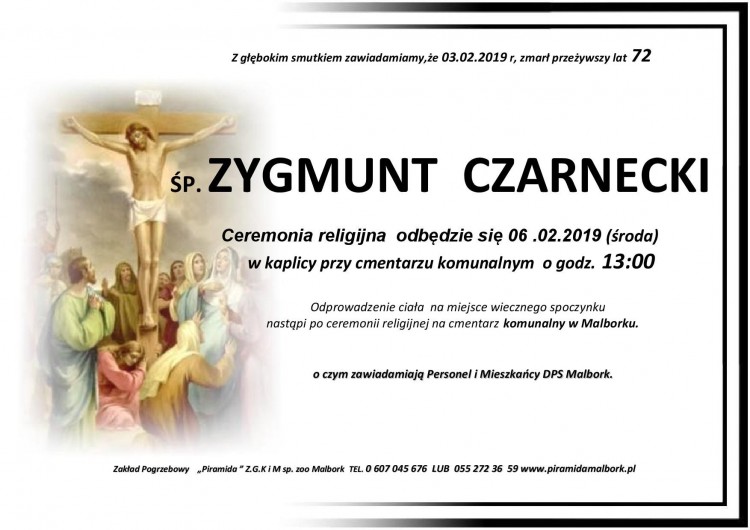 Zmarł Zygmunt Czarnecki. Żył 72 lata.