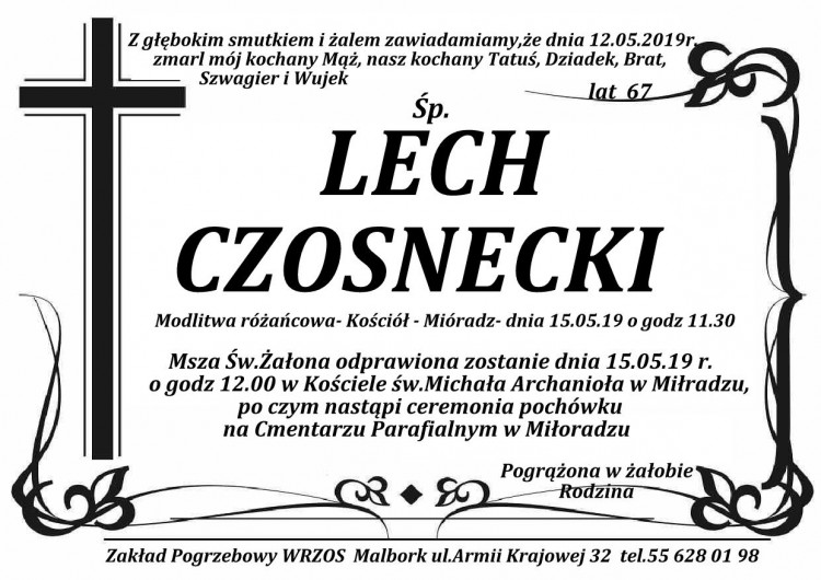 Zmarł Lech Czosnecki. Żył 67 lat.