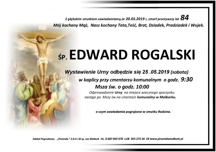 Zmarł Edward Rogalski. Żył 84 lata