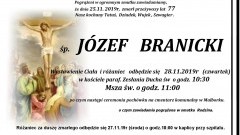 Zmarł Józef Branicki. Żył 77 lat.