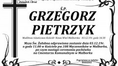 Zmarł Grzegorz Pietrzyk. Żył 49 lat.